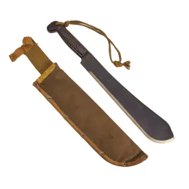 Original Scarce WWII Australian 15” Machete with Plastic Handle and Original Canvas Sheath- In Excellent Condition- Dated 1944